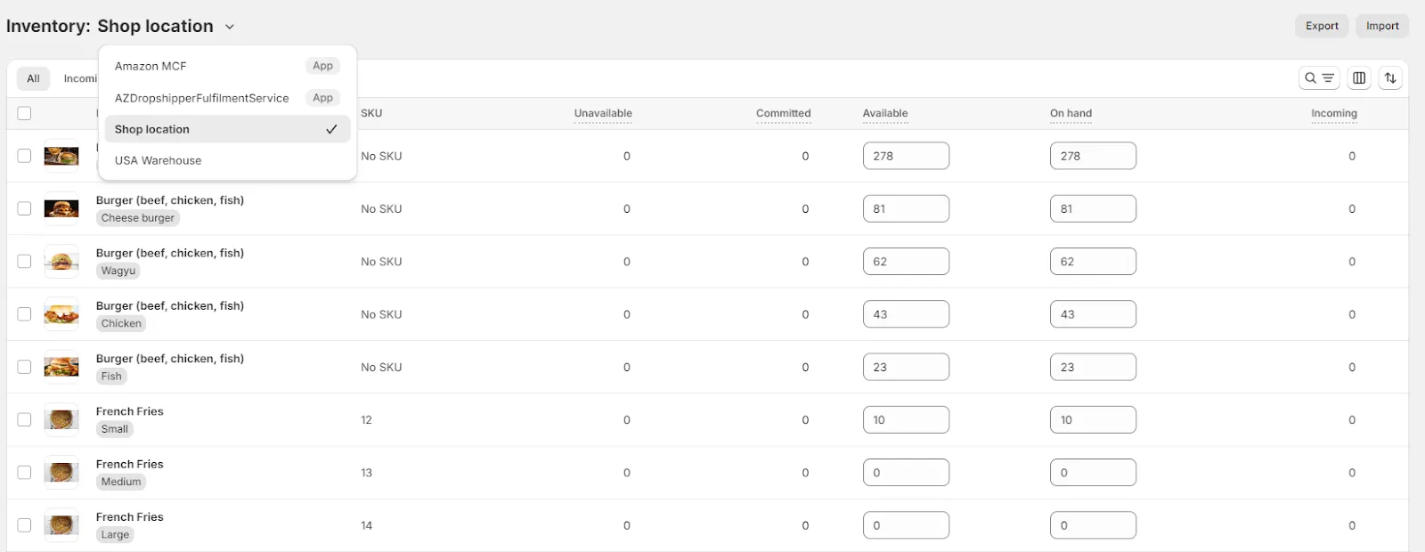 Shopify Inventory Management 